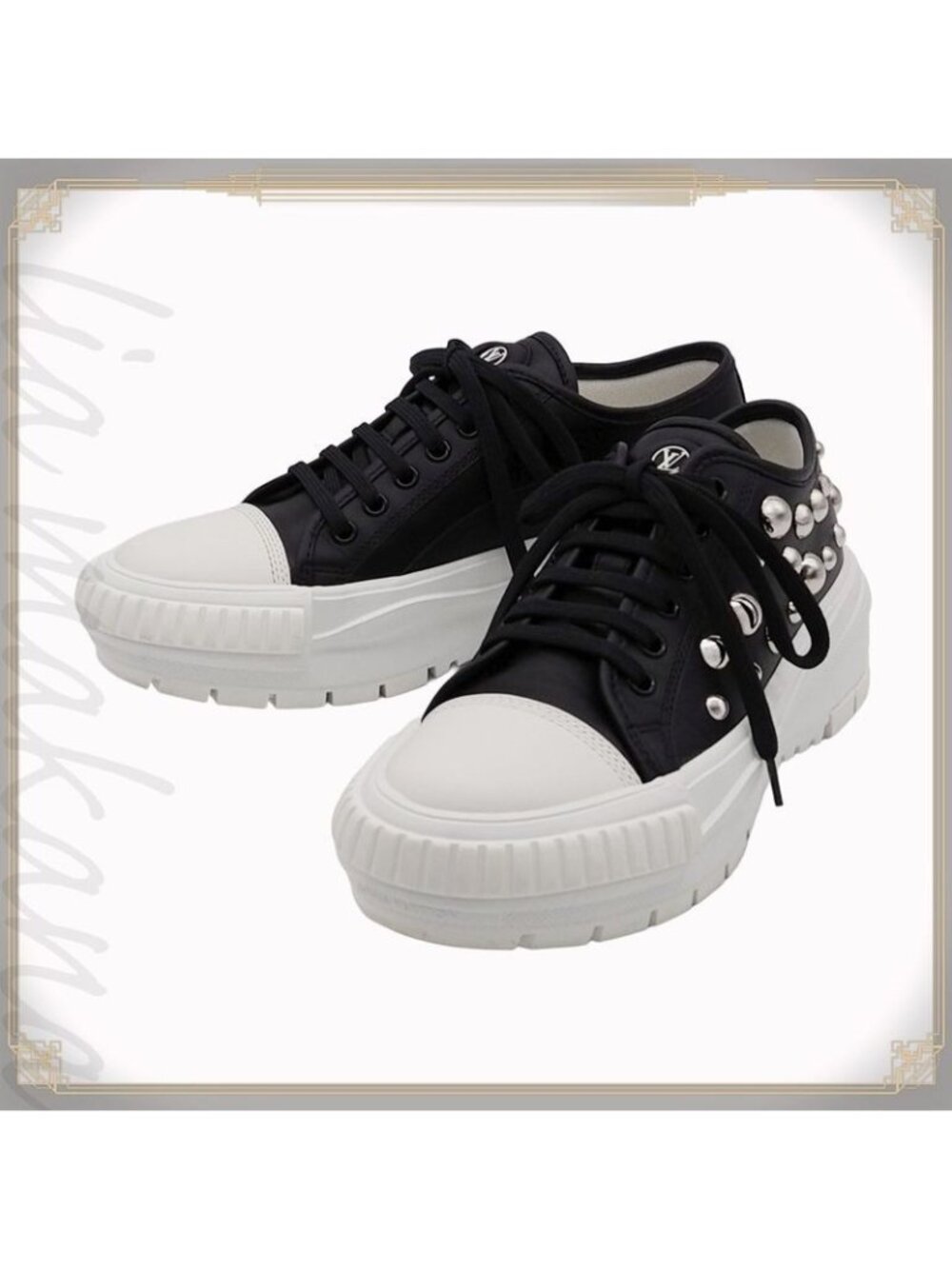 Louis Vuitton Yk Squad Line Sneakers Shoes Yayoi Kusama Black